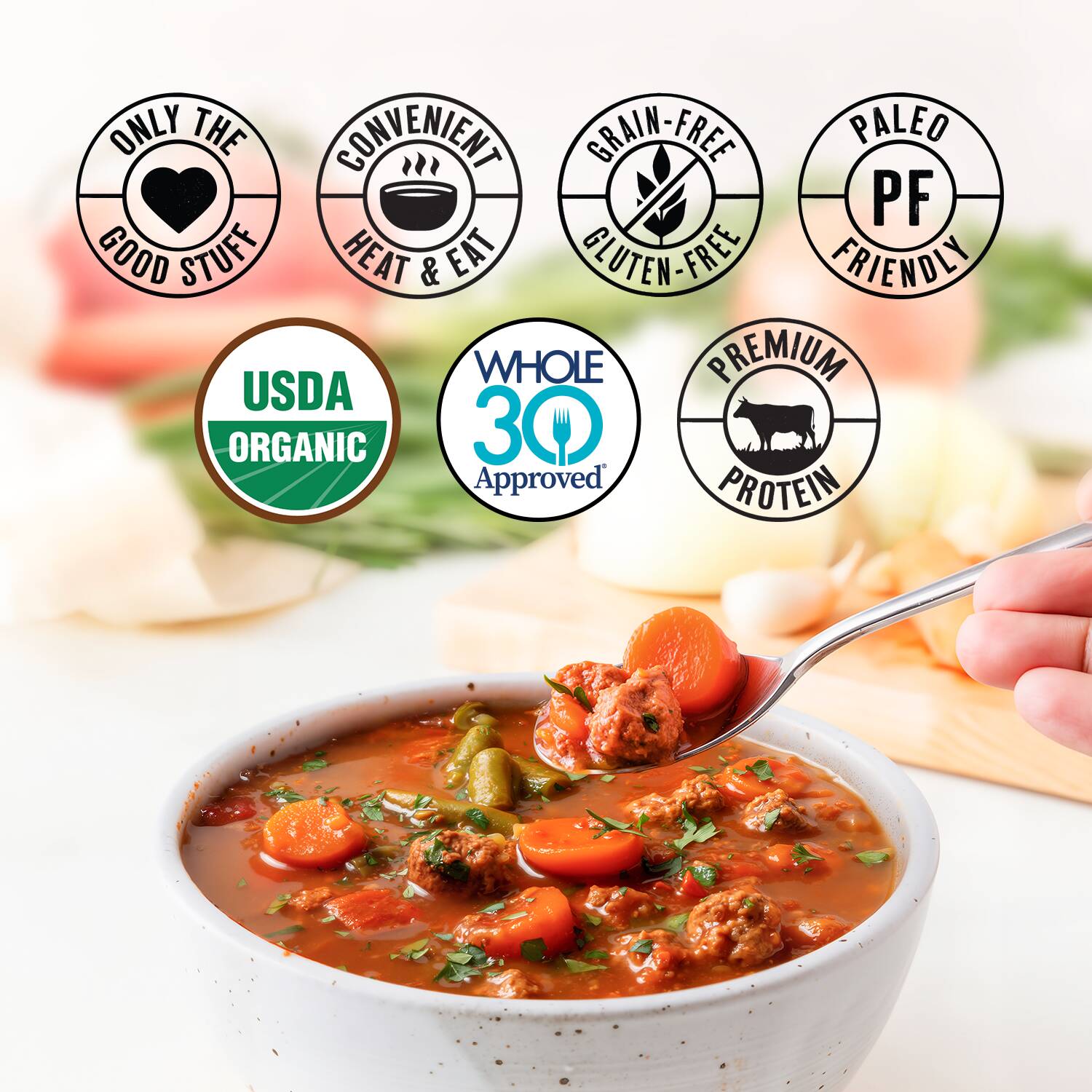 True Primal Beef and Vegetable Organic Soup benefits
